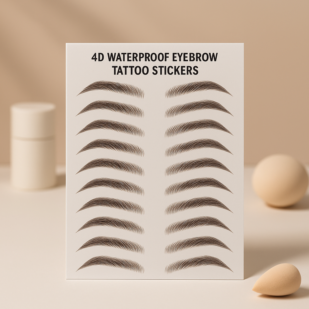 4D waterproof eyebrow tattoo stickers for natural looking brows