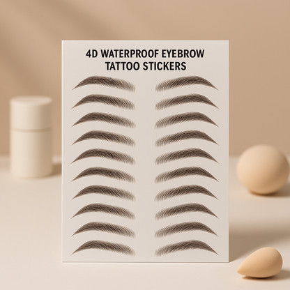 4D waterproof eyebrow tattoo stickers for natural looking brows
