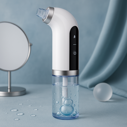 Electric blackhead vacuum remover device with hot compress technology