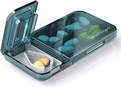 Pill Cutter and Storage Box for Tablets and Pills