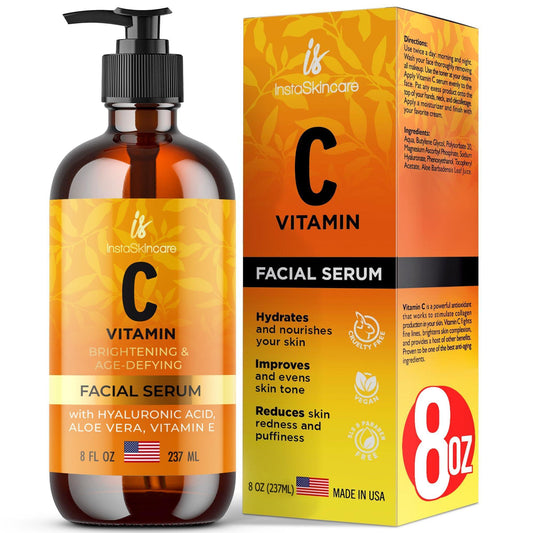 Vitamin C Serum for Face and Eyes with Hyaluronic Acid and Vitamin E   Serum Eye