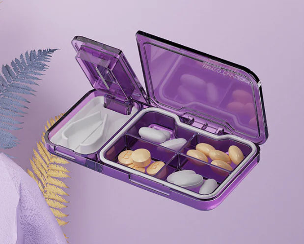 Pill Cutter and Storage Box for Tablets and Pills